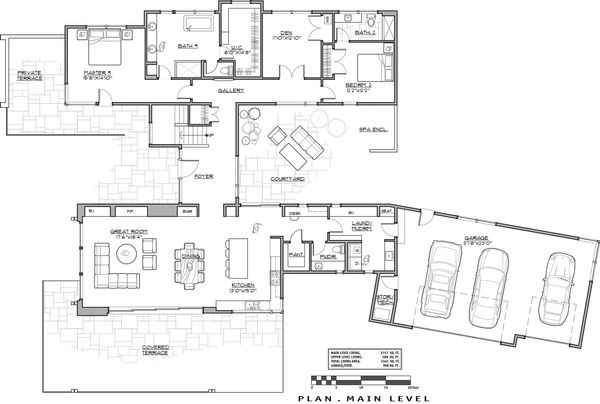 Home Plan - Contemporary Floor Plan - Main Floor Plan #892-23