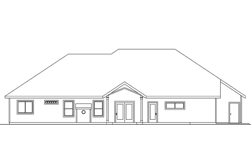 Home Plan - Exterior - Rear Elevation for Traditional House Plan #124-590 - 4 bed, 2.5 bath