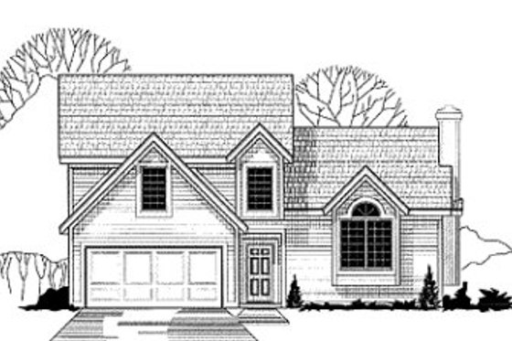 Exterior - Front Elevation for Traditional House Plan #67-121 - 3 bed, 2 bath