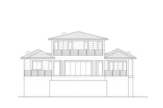 Exterior - Rear Elevation for Cottage House Plan #938-159 - 4 bed, 3.5 bath