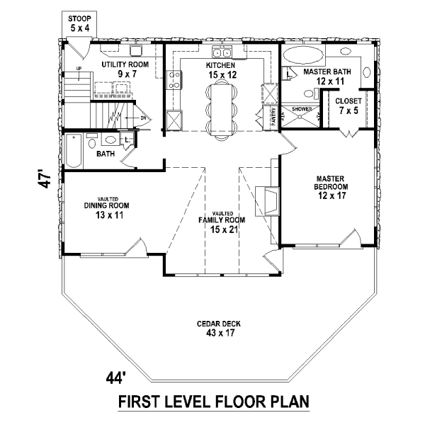 Bungalow Floor Plan - Main Floor Plan #81-13872