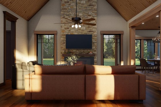 Interior - Family Room for Country House Plan #17-2901 - 3 bed, 2 bath