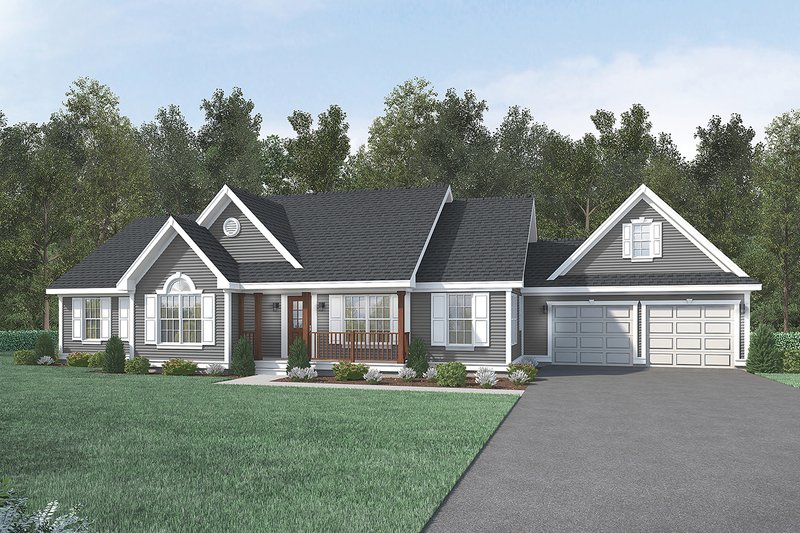 Dream House Plan - Country Exterior - Front Elevation Plan #57-140