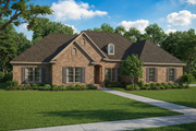Traditional Style House Plan - 3 Beds 2.5 Baths 2134 Sq/Ft Plan #17-2155 Exterior 