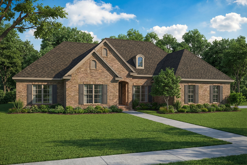 Home Plan - Exterior - Front Elevation 3 for Traditional House Plan #17-2155 - 3 bed, 2.5 bath