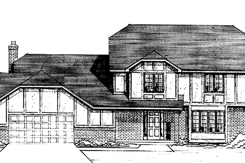 Dream House Plan - Tudor Exterior - Front Elevation Plan #51-835