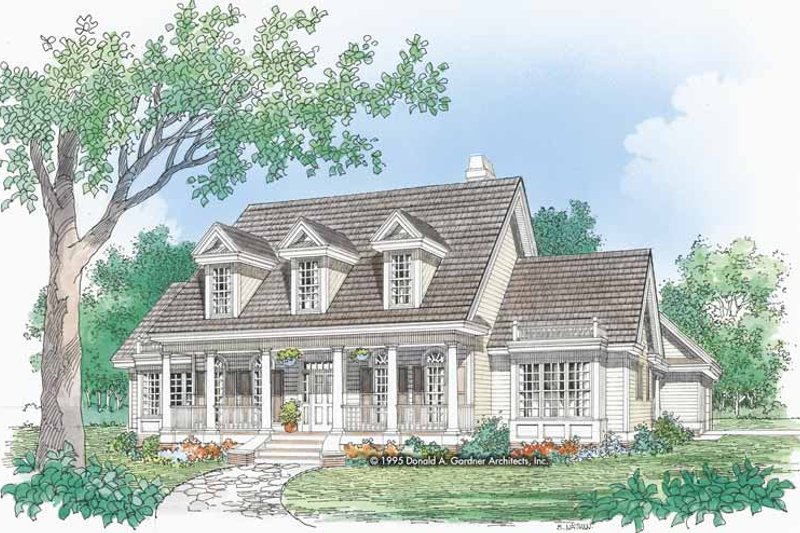 House Blueprint - Country Exterior - Front Elevation Plan #929-457