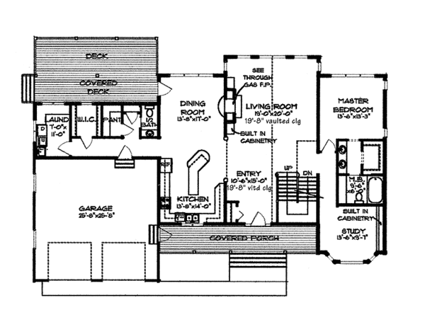 House Plan Design - Country Floor Plan - Main Floor Plan #980-5