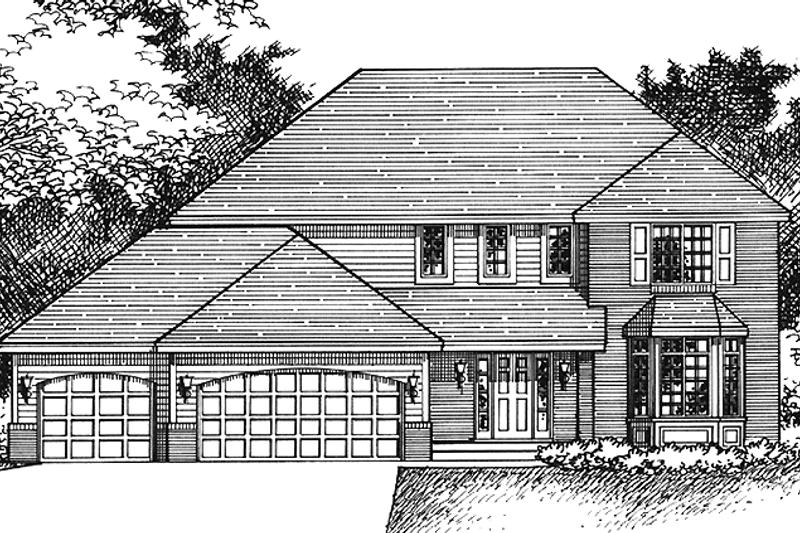 Home Plan - Exterior - Front Elevation 3 for Country House Plan #51-869 - 4 bed, 2.5 bath
