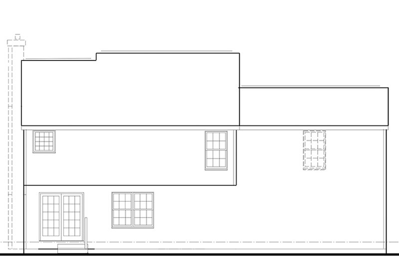 House Plan Design - Exterior - Rear Elevation for Colonial House Plan #1053-66 - 3 bed, 2.5 bath