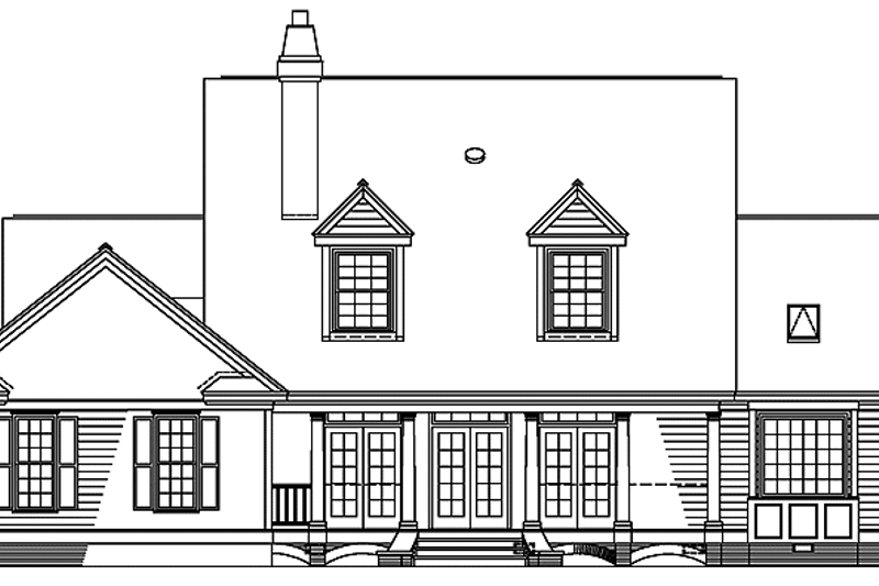 Dream House Plan - Exterior - Rear Elevation for Country House Plan #929-457 - 4 bed, 3 bath
