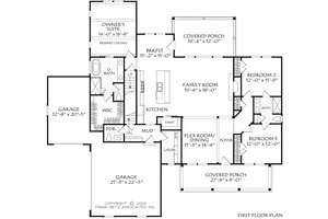 Floor Plan - Main Floor for Craftsman House Plan #927-1057 - 5 bed, 3.5 bath