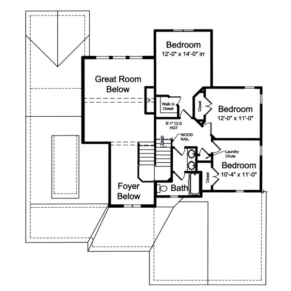 House Design - Country Floor Plan - Upper Floor Plan #46-891