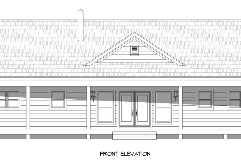 House Design - Exterior - Front Elevation 3 for Southern House Plan #932-820 - 2 bed, 2 bath