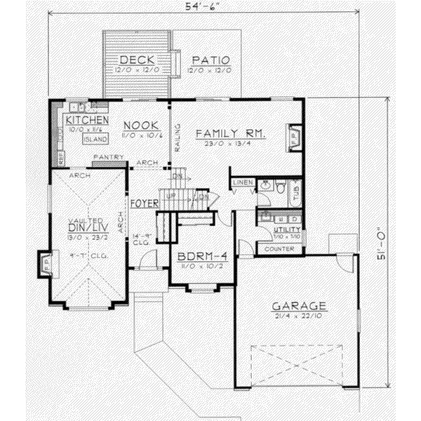 Traditional Floor Plan - Main Floor Plan #112-132
