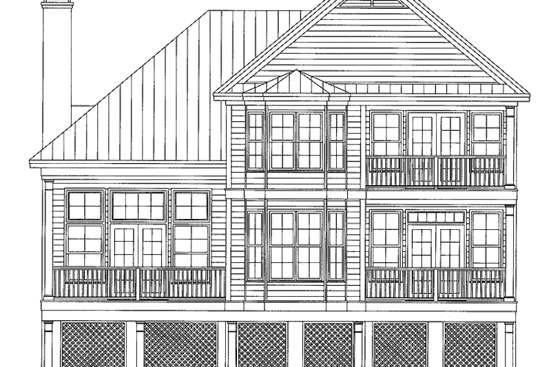 Home Plan - Exterior - Rear Elevation for Country House Plan #929-526 - 4 bed, 3 bath