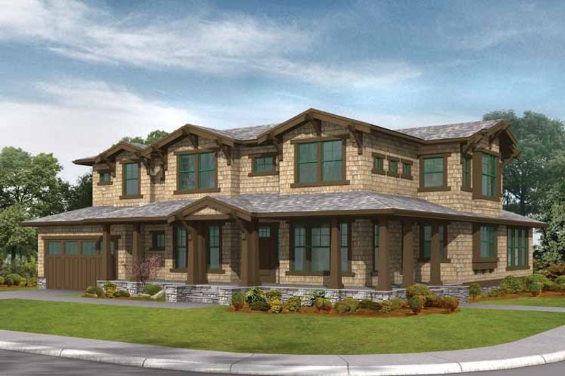 Home Plan - Exterior - Front Elevation 3 for Craftsman House Plan #132-261 - 3 bed, 2.5 bath
