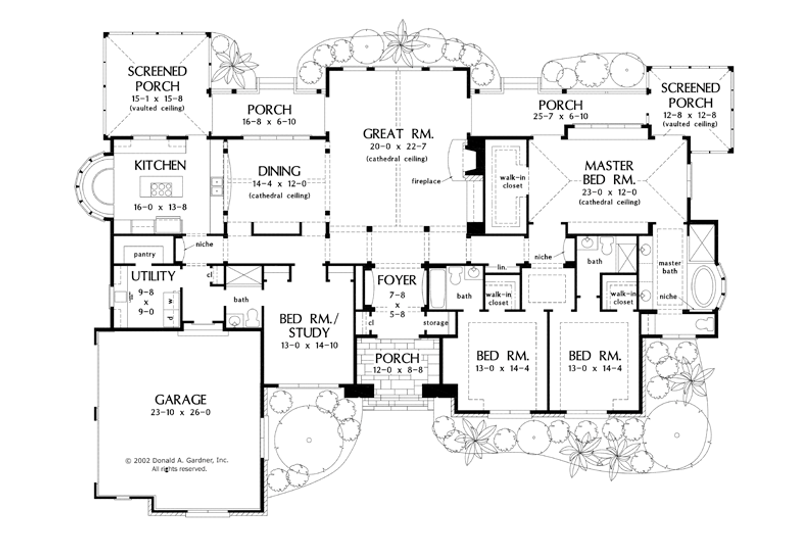 Home Plan - Floor Plan - Main Floor for European House Plan #929-930 - 4 bed, 4 bath