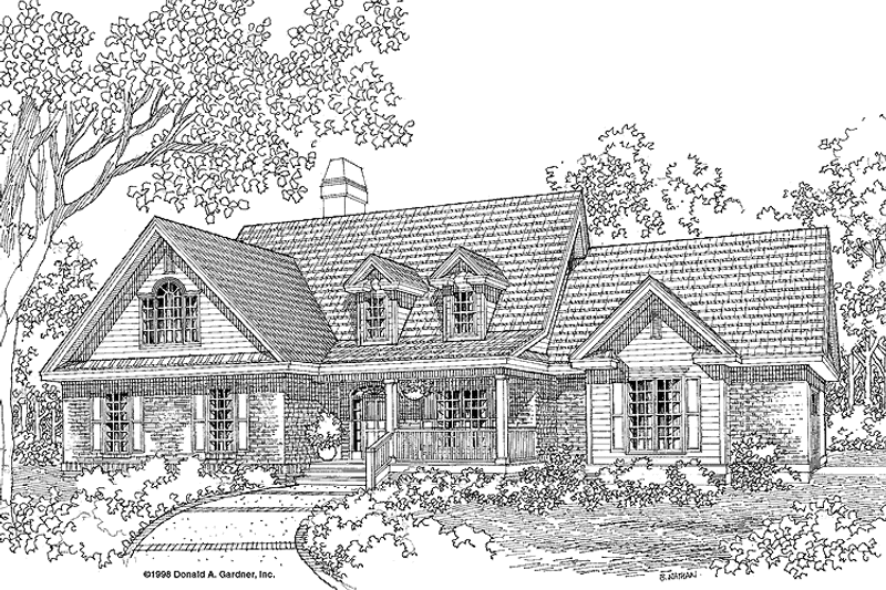 Home Plan - Exterior - Front Elevation 3 for Classical House Plan #929-417 - 3 bed, 2 bath