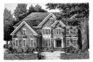 Colonial Exterior - Front Elevation Plan #927-858