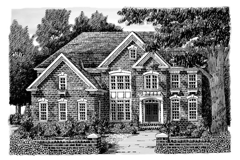 Home Plan - Colonial Exterior - Front Elevation Plan #927-858