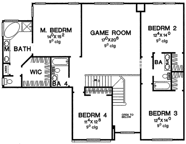 Dream House Plan - Country Floor Plan - Upper Floor Plan #472-319