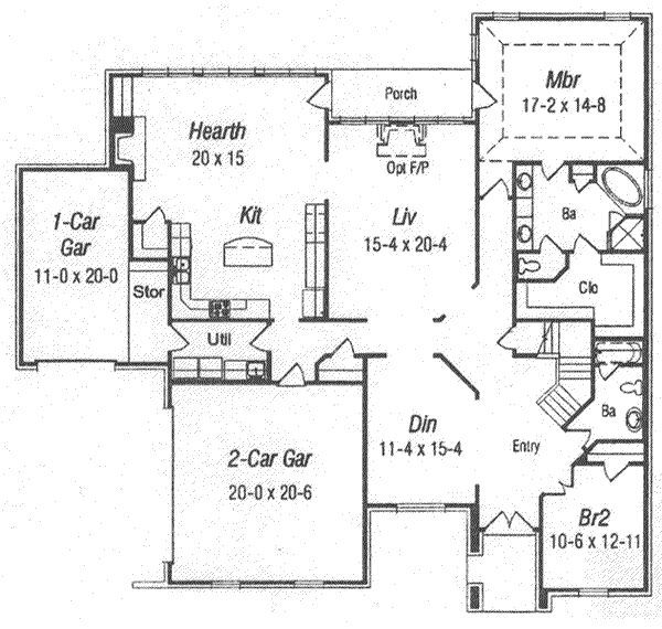 European Floor Plan - Main Floor Plan #329-134