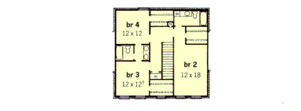 European Floor Plan - Upper Floor Plan #16-217