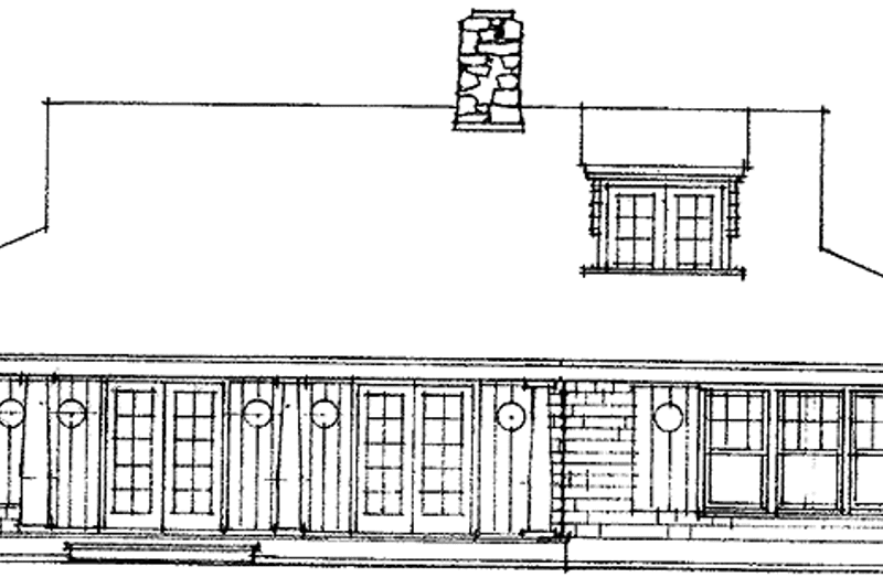 Dream House Plan - Exterior - Rear Elevation 4 for Country House Plan #961-1 - 3 bed, 3 bath