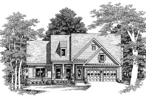 Country Exterior - Front Elevation Plan #927-225