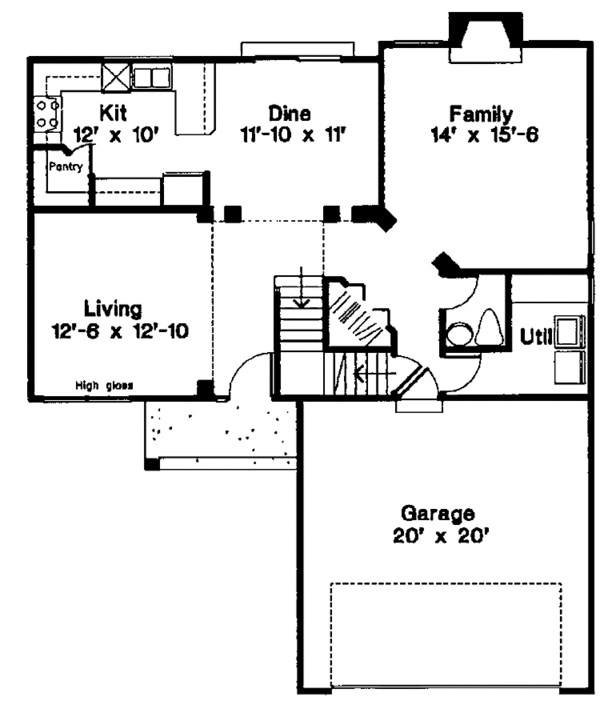 House Plan Design - Country Floor Plan - Main Floor Plan #300-131