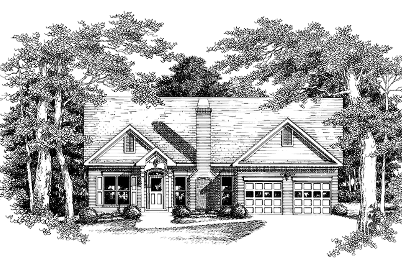 House Blueprint - Ranch Exterior - Front Elevation Plan #927-342