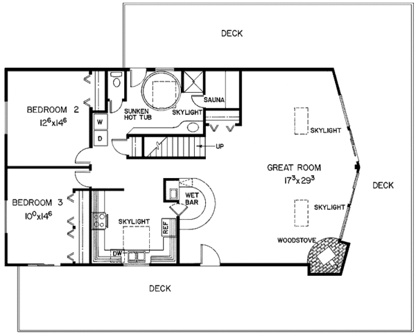 Architectural House Design - Bungalow Floor Plan - Main Floor Plan #60-898