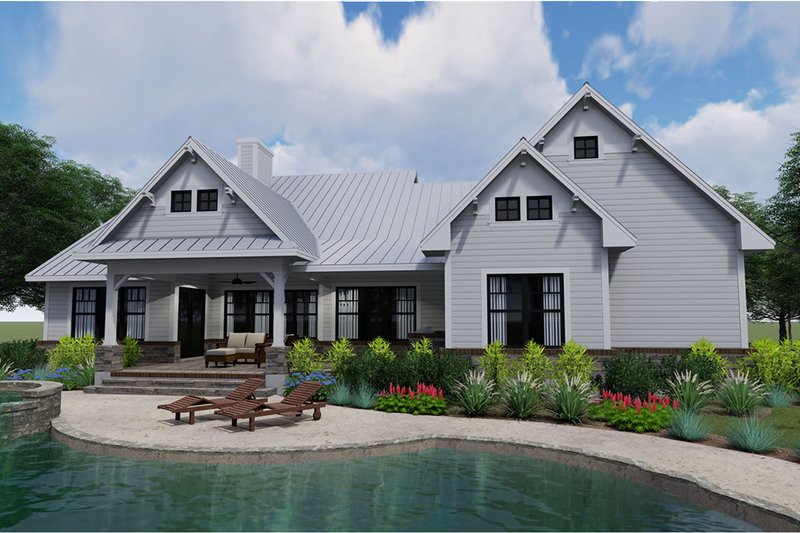 House Plan Design - Exterior - Rear Elevation 2 for Farmhouse House Plan #120-256 - 3 bed, 2.5 bath