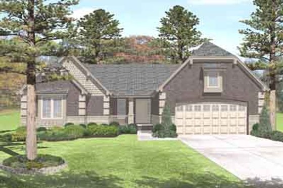 Exterior - Front Elevation House Plan #50-289 - 3 bed, 2 bath