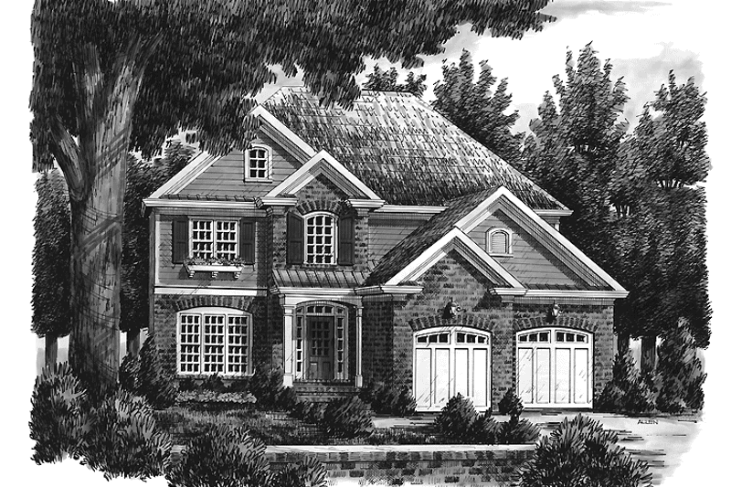 Home Plan - Exterior - Front Elevation 3 for Colonial House Plan #927-703 - 4 bed, 2.5 bath