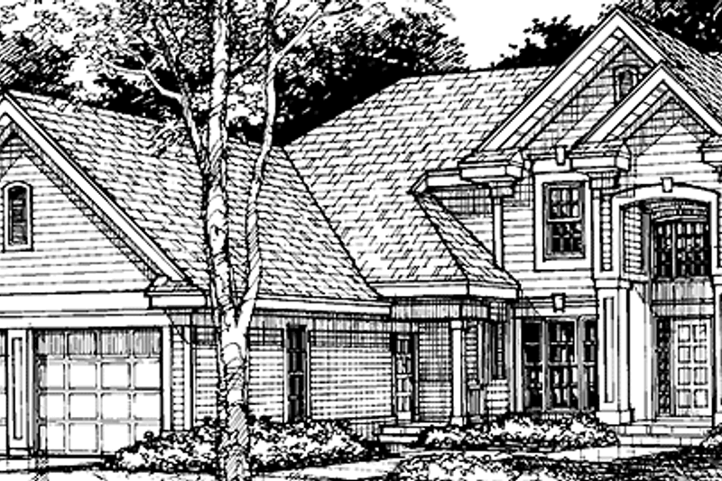Architectural House Design - Traditional Exterior - Front Elevation Plan #320-1059
