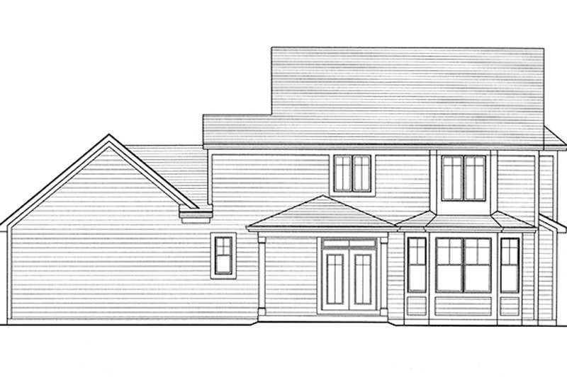 Home Plan - Exterior - Rear Elevation for Traditional House Plan #46-846 - 3 bed, 2.5 bath
