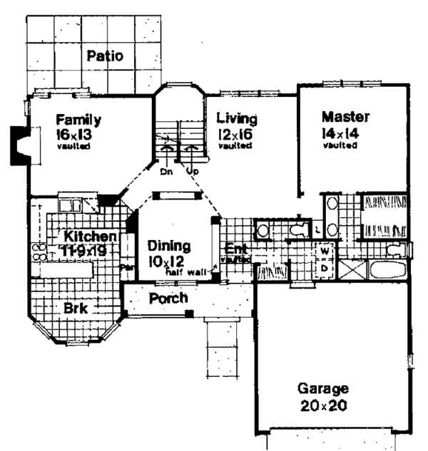 House Design - Country Floor Plan - Main Floor Plan #300-129