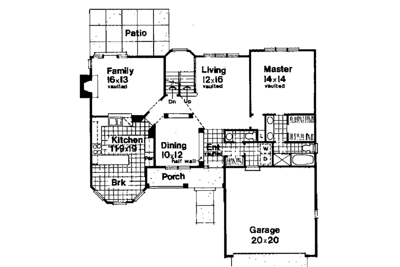 Home Plan - Floor Plan - Main Floor for Country House Plan #300-129 - 3 bed, 2.5 bath