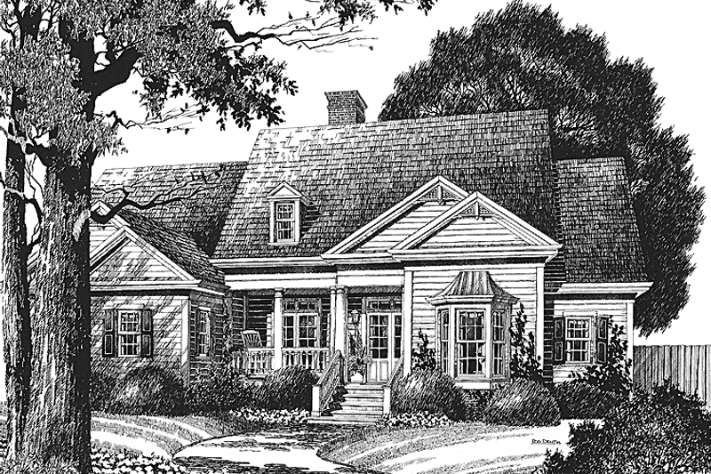 Home Plan - Exterior - Front Elevation 3 for Ranch House Plan #429-172 - 3 bed, 2.5 bath
