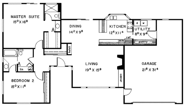 House Plan Design - Country Floor Plan - Main Floor Plan #60-766