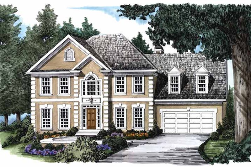 Home Plan - Colonial Exterior - Front Elevation Plan #927-143