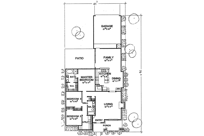 Home Plan - Floor Plan - Main Floor for European House Plan #472-404 - 3 bed, 2 bath