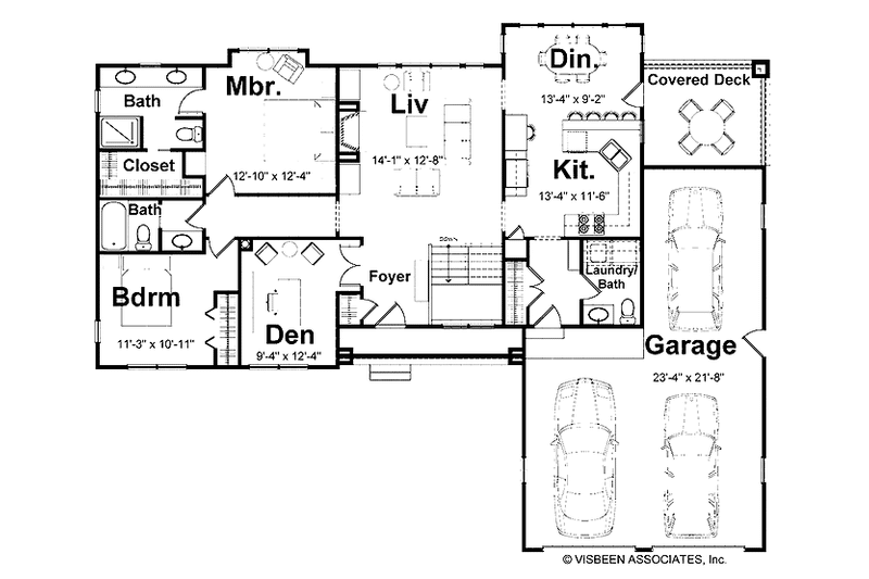 Home Plan - Floor Plan - Main Floor for Craftsman House Plan #928-122 - 4 bed, 3.5 bath