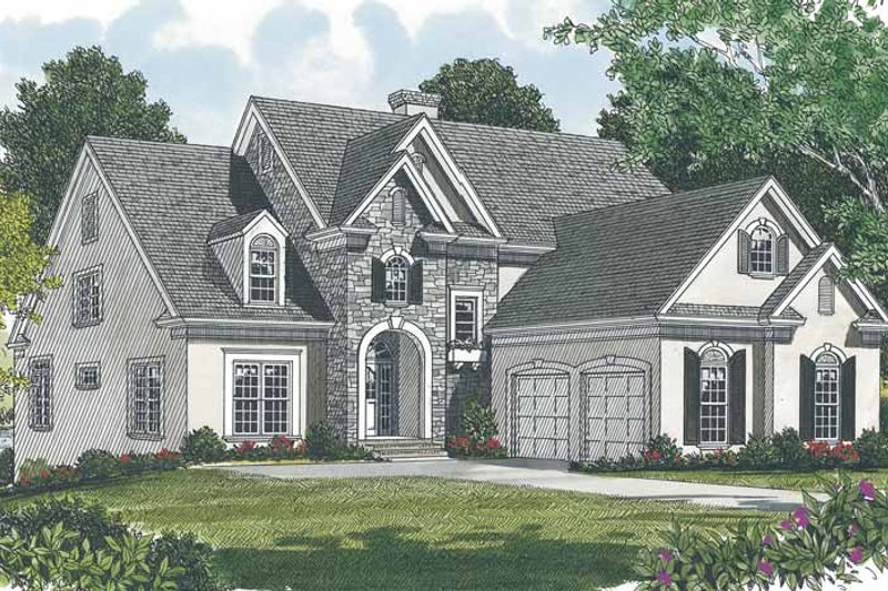 Architectural House Design - Traditional Exterior - Front Elevation Plan #453-529