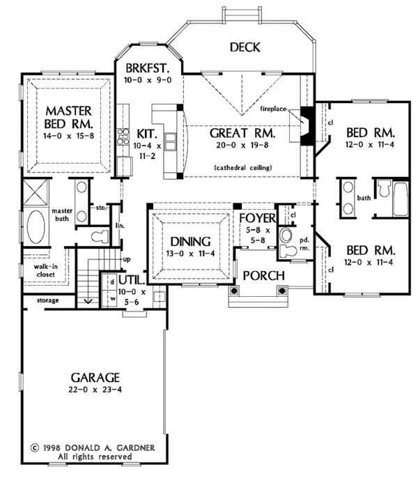 Craftsman Floor Plan - Main Floor Plan #929-438