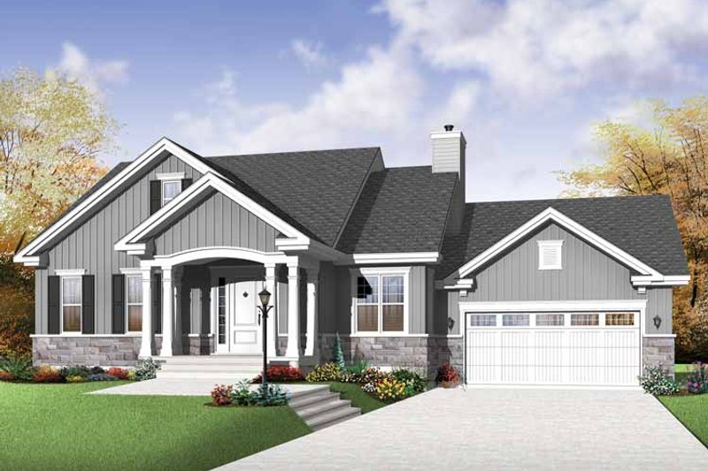 Architectural House Design - Traditional Exterior - Front Elevation Plan #23-2530