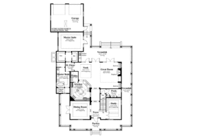 Floor Plan - Main Floor for Traditional House Plan #930-399 - 3 bed, 3.5 bath