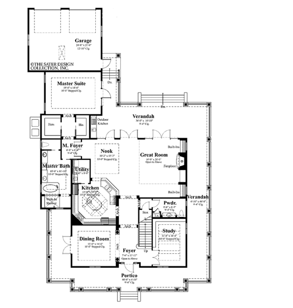 House Plan Design - Traditional Floor Plan - Main Floor Plan #930-399